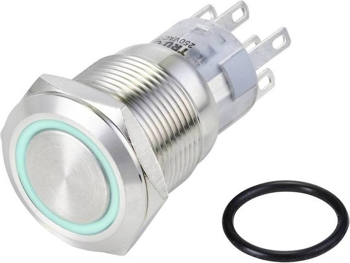 Actual product image Tru Components Pushbutton series LAS1-AGQ-22E LED 24 V