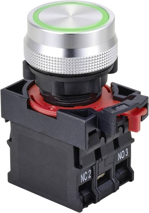Image du produit Tru Components Interrupteur à pression 22 mm à rappel ONPOW26-11E/G/12V