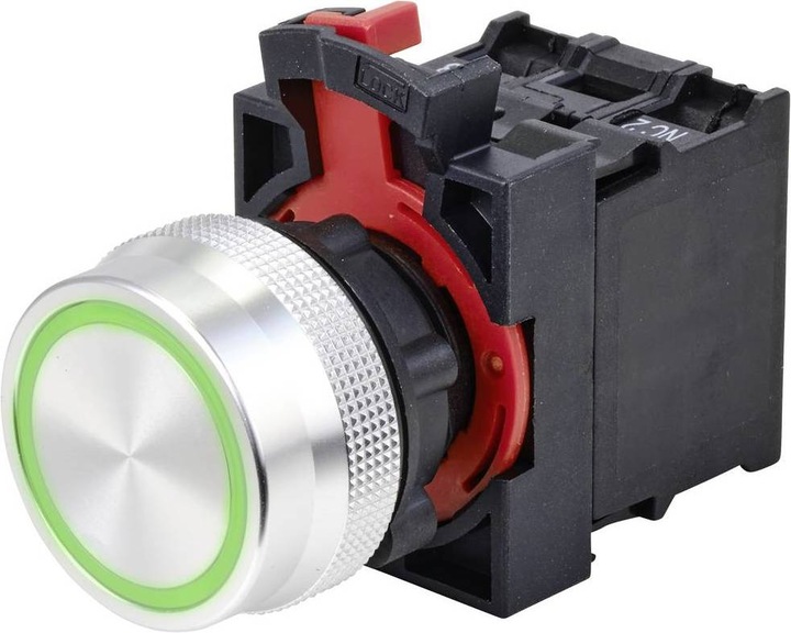 Image du produit Tru Components Interrupteur à pression 22 mm à rappel ONPOW26-11E/G/12V