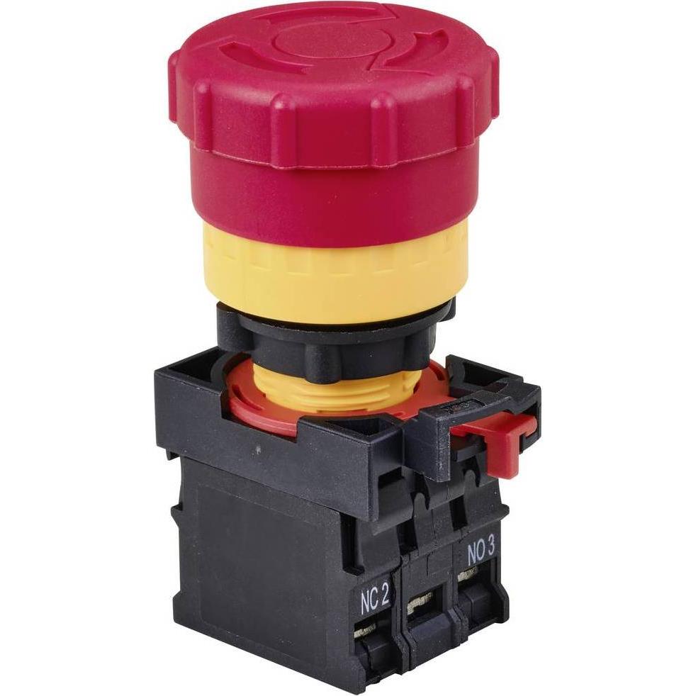 Tru Components Not-Aus-Schalter 22 mm ONPOW26-11TSA/R/12V, Taster + Schalter, Rot