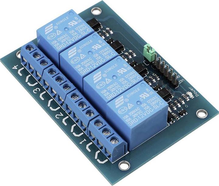 Actual product image Tru Components Relay module 4-fold 12V