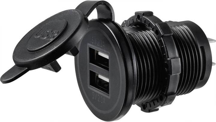 Tru Components Spina di ricarica USB con 2 porte USB A Installazione della presa Contenuto 1 pz.