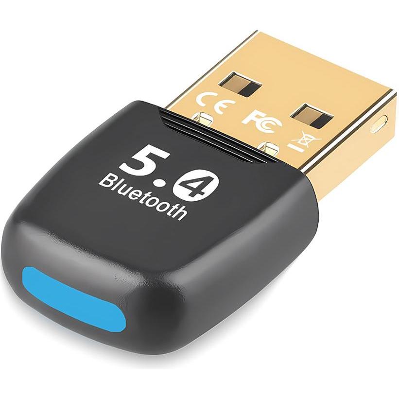 Techsuit - Bluetooth Adapter BlueJet (A20) - for PC, Bluetooth 5.4, Plug&Play, EDR&BLE - Black, Adattatore audio Bluetooth, Nero