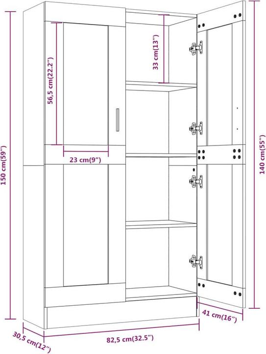 Actual product image VidaXL Gizela (82.5 x 30.5 x 150 cm)