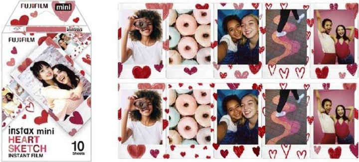 Actual product image Fujifilm Instax Mini Heart Sketch (Instax Mini 90, Instax Mini 11, Instax Mini Evo, Instax mini 12)