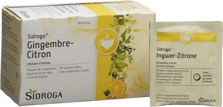 Produktbild Sidroga Wellness Ingwer-Zitrone Tee Beutel (40 g)