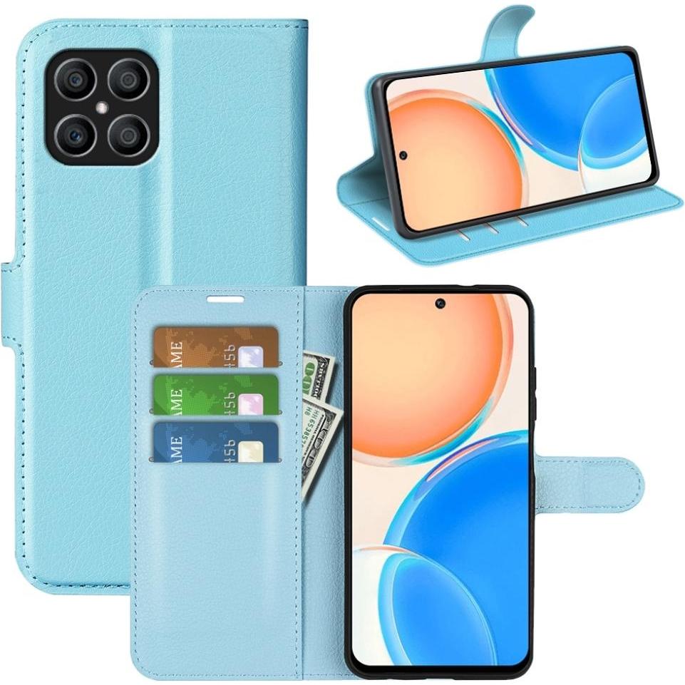 Screenguard Honor X8 Leather Guard Lederhülle (Honor X8), Smartphone Hülle, Blau