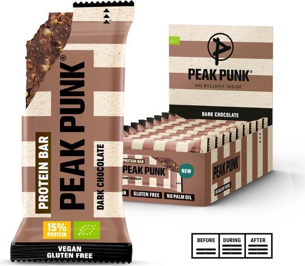 Produktbild Peak Punk Bio Protein Bar (Dark Chocolate, 12 Stk., 55 g)