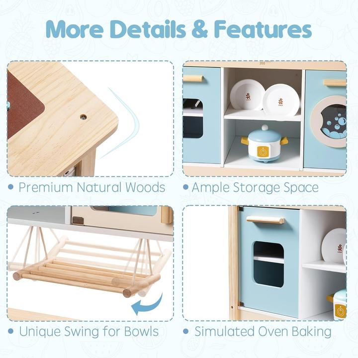 Actual product image Robud Wooden Play Kitchen Set