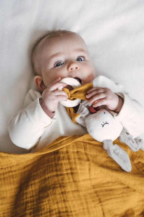 Actual product image Kikadu Teething Ring Bunny Boy (3 Months)