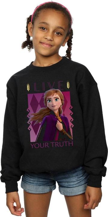 Actual product image Disney Girls Frozen 2 Anna Live Your Truth Sweatshirt (104)