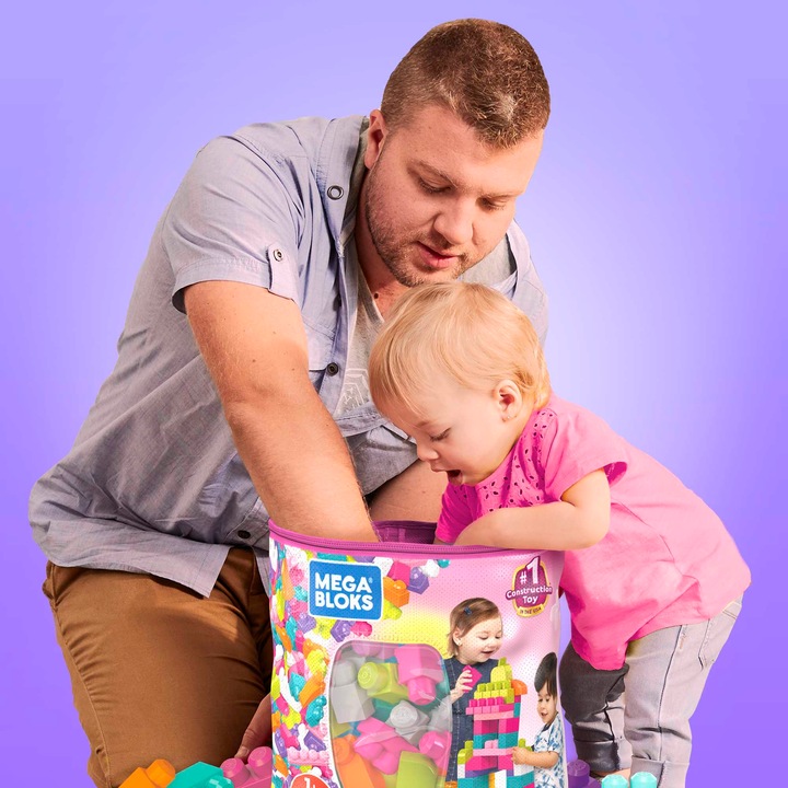 Produktbild Mega Bloks Bausteinebeutel pink (80 Teile)