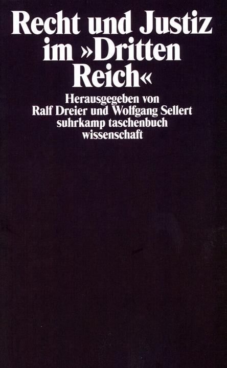 Produktbild Recht und Justiz im »Dritten Reich« (Deutsch, 1989)