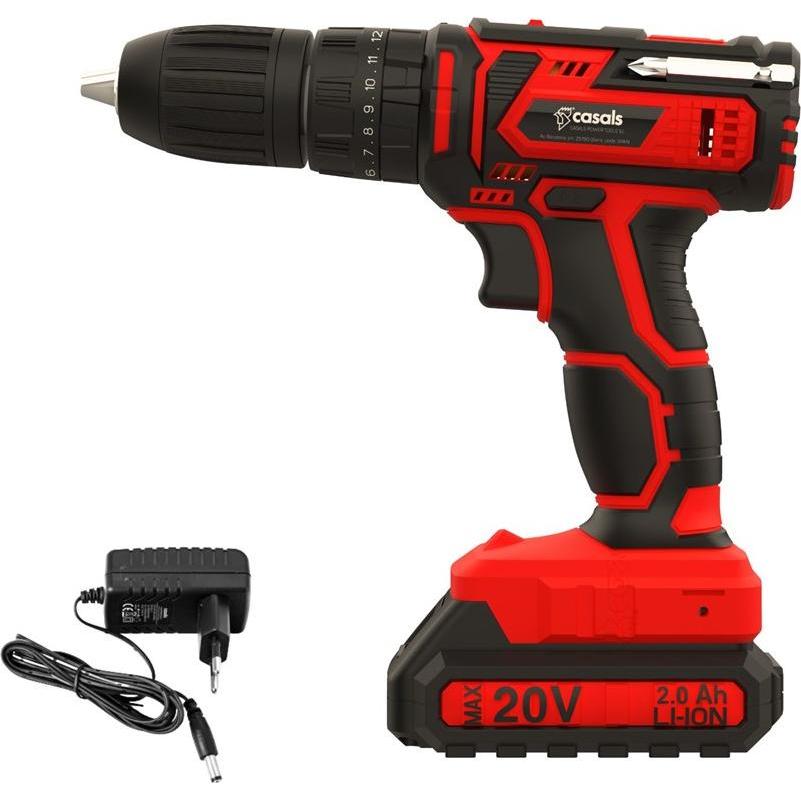 Casals, Trapano + Avvitatore a batteria, Akku-Bohrmaschine/Schrauber 20V CID2050B (Batteria ricaricabile)