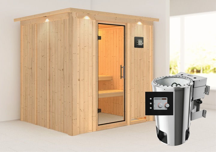 Image du produit Karibu Daria avec couronne de toit (Plug & Play 3,6 KW - Contrôle externe bio)