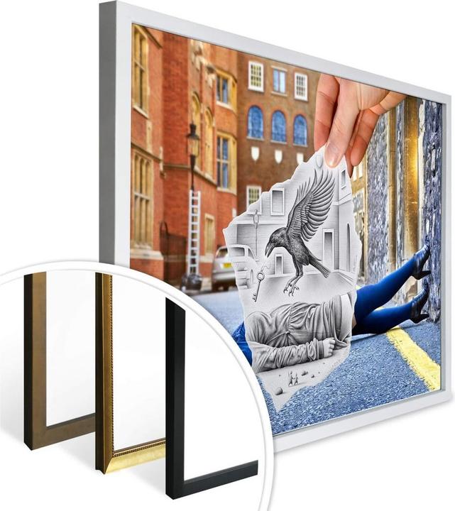 Immagine prodotto Trenddeko Heine - Penna contro macchina fotografica - L'Aquila (40 x 30 cm)