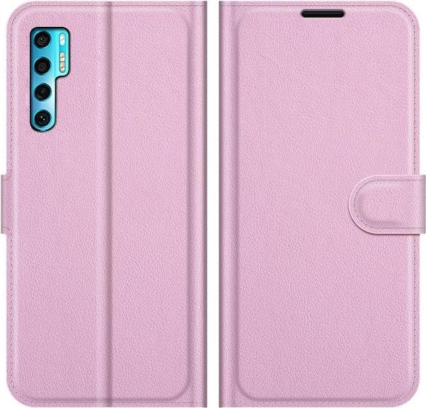 Actual product image MU Classic Litchi Leather Bookcover Series (TCL 20 Pro 5G)