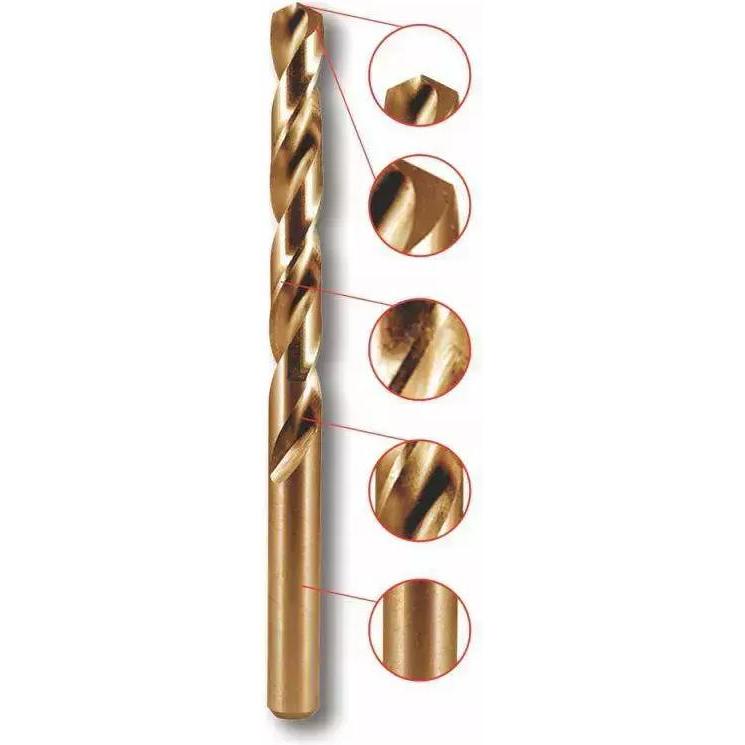 Dedra, Bohrereinsatz, Kobaltmetall-Dedra-Bohrer, zylindrisch 10 mm (WK10013) (10 Millimeter)