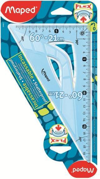 Actual product image Maped Drawing triangle Flex 60 degrees, cathetus length: 210 mm (21 cm)