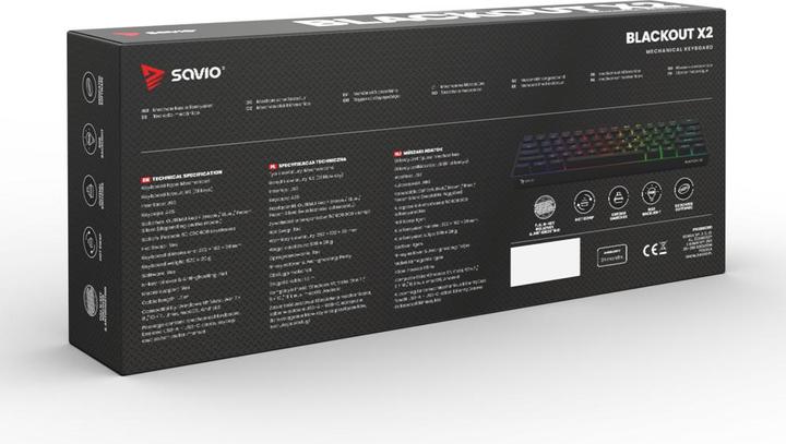 Actual product image Savio Blackout X2 Blue (Eng. Int., Cable)