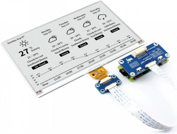 Actual product image WaveShare DEBO EPA 7.5 - Developer boards - Display ePaper, 7.5, black/white (13504)