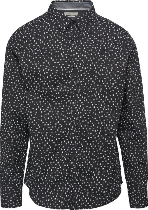 Actual product image S.Oliver Hemd Slim Fit: Gemustertes Popeline-Hemd mit Kentkragen (L)