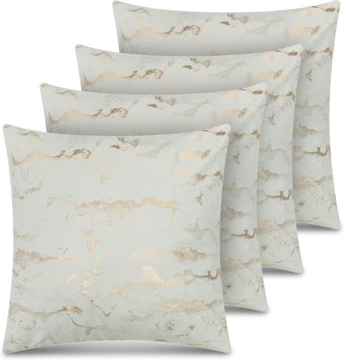 Produktbild Aspero 4er Set Kissenbezüge mit Marmordesign 60x60cm Carrara - 9861 (60 x 60 cm)