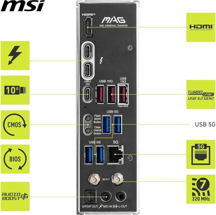 Produktbild MSI MAG Z890 TOMAHAWK WIFI (LGA 1851, Intel Z890, ATX)