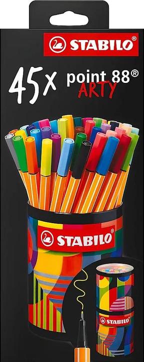 Productafbeelding STABILO Punt 88 45 Arty Met.etui Ronde (Assortiment, Veelkleurig, 45 x)