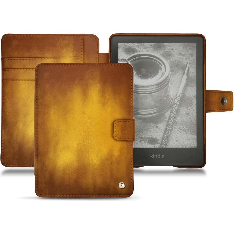 Noreve Lederschutzhülle Wallet (Kindle Paperwhite), eReader Zubehör, Gold