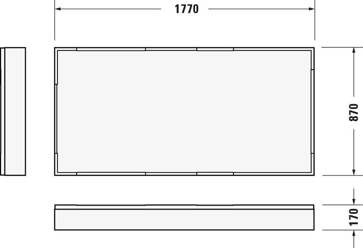 Actual product image Duravit Rectangular shower tray D-CODE white 1800x900x85mm