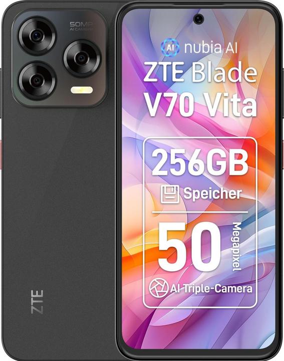 ZTE Blade V70 Vita (256 GB, Stone Gray, 6.70", Dual SIM, 4G)
