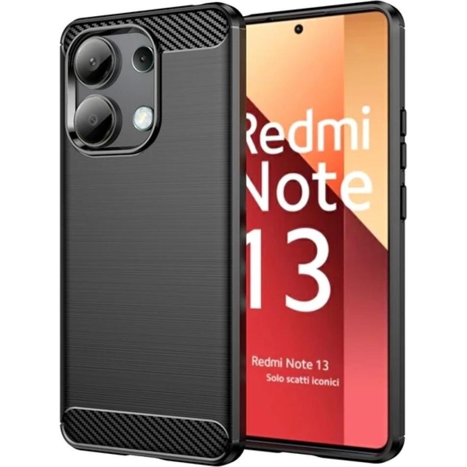 Screenguard Xiaomi Redmi Note 13 Pro 4G Hülle Carbon Brushed Soft TPU (Xiaomi Redmi Note 13 Pro 4G), Smartphone Hülle, S...