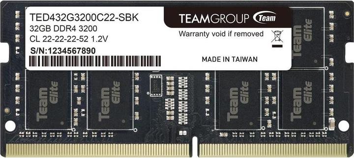 Productafbeelding Team Group Elite (1 x 32GB, 3200 MHz, DDR4 RAM, SO-DIMM)