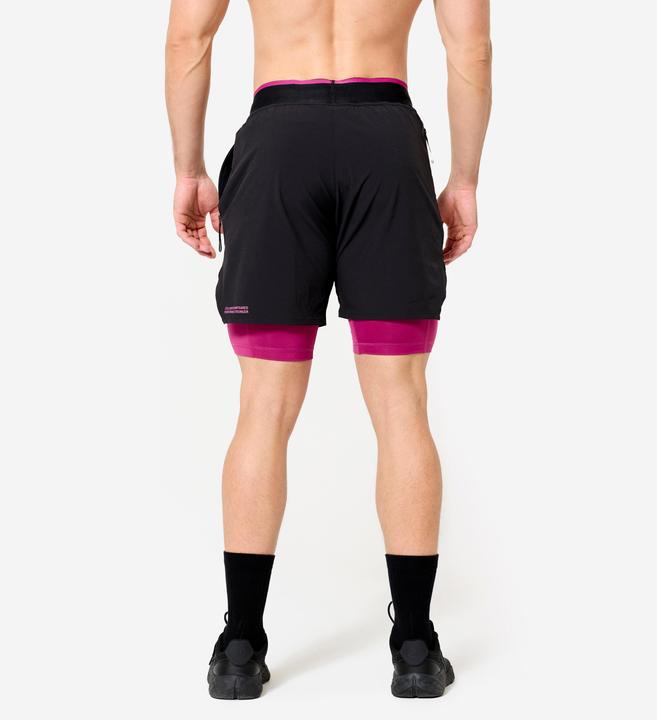 Produktbild Domyos Shorts Herren Performance atmungsaktiv leicht Celliant - schwarz/violett (M)