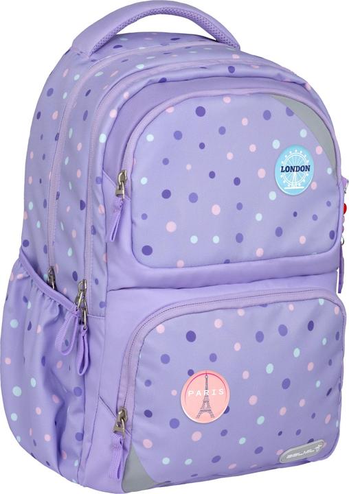 Produktbild Belmil Maxi Pack Schulrucksack mit Brustgurt 2tlg. Set "Purple Dot (22 l)
