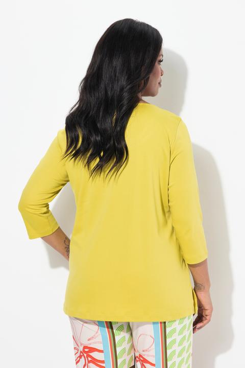 Produktbild Ulla Popken Shirt, A-Linie, Rundhals, 3/4-Arm, Pima Cotton (56)