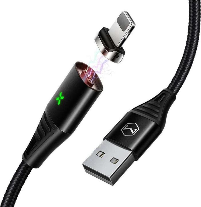 Produktbild Mcdodo Magnetic Lightning Data Cable 1.2m - Black (1.20 m, USB 3.2 Gen 1)
