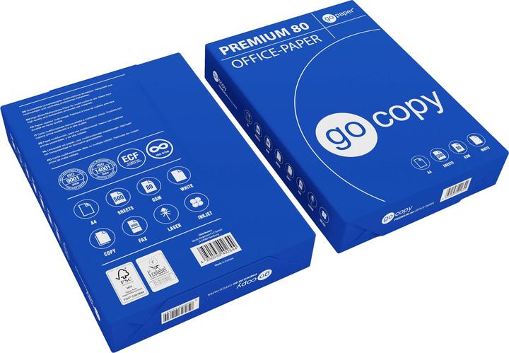 Produktbild Go paper go copy Kopierpapier Premium 80 DIN A4 80 g/qm 500 Blatt (80 g/m², 500 x, A4)