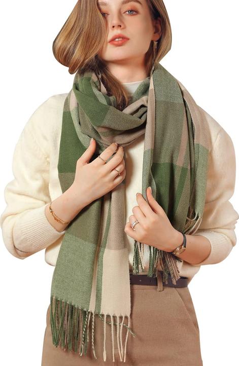 Produktbild Only-Bags.Store Winter Senior karierter Kaschmirschal, karierter Pashmina übergrosser Herbstschal Stolen