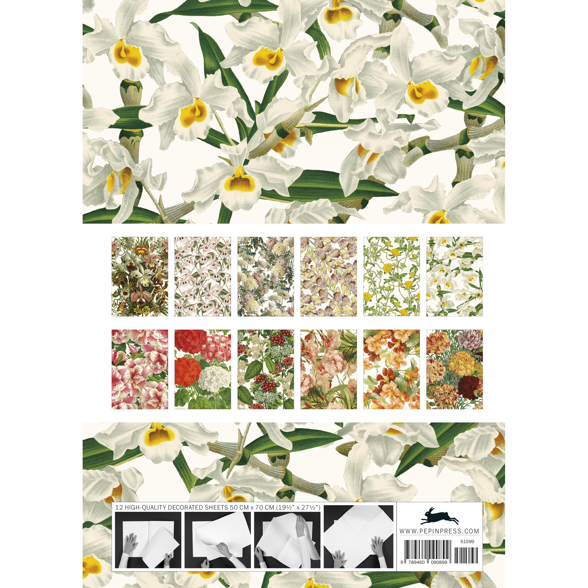 Thumbnail - The Pepin Press, Geschenkverpackung, Flower Prints (Geschenkpapier, 12 x)