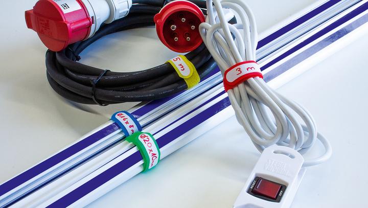 Actual product image Steffen Klettkabelbinder mit Schnalle (Velcro cable ties, 212 mm, 4 pcs.)