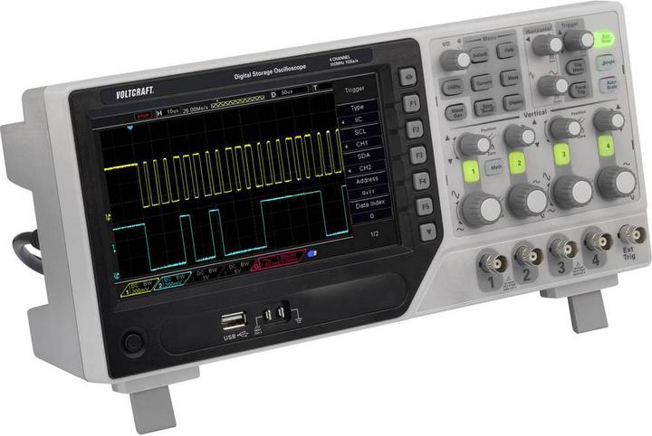 Produktbild Voltcraft 4-Kanal Speicheroszilloskop 1000 Serie (CAT II 300V, Oszilloskop)