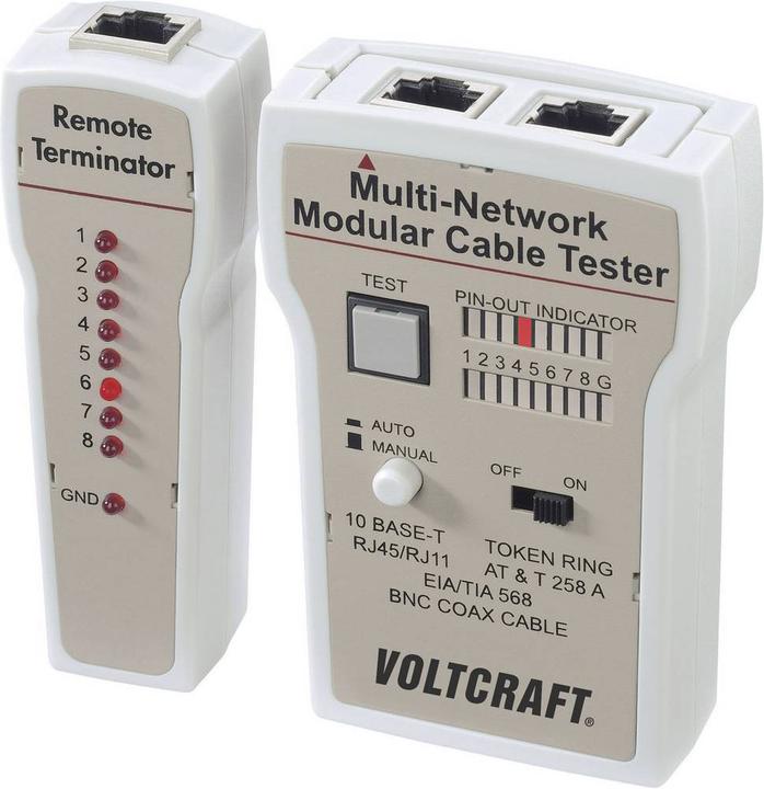 Externe testontvanger - RJ-45 testkabel - 2 BNC-adapterkabels - BNC-afsluiting - 2 RJ-45 naar RJ-11 adapters - Gebruiksaanwijzing