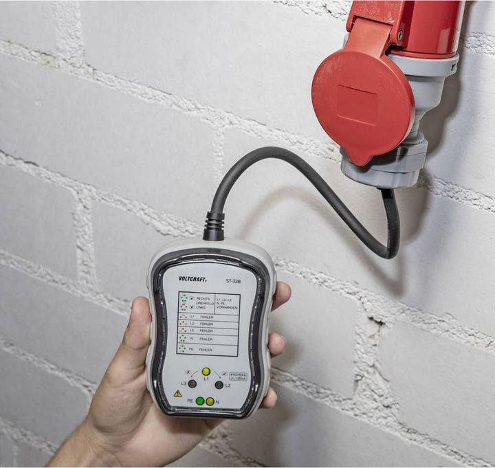 Produktbild Voltcraft 3-Phasen Steckdosentester (CAT III 300V)