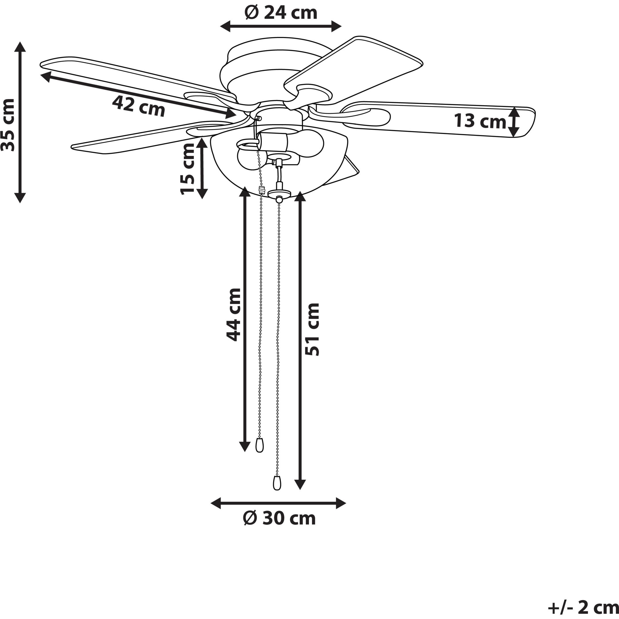 Thumbnail - Beliani Sirama, Ventilator, Silber, Braun