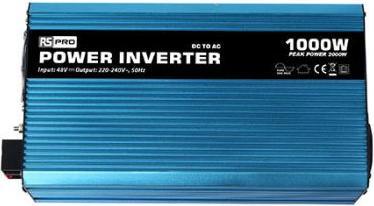 Image du produit RS PRO Convertisseur de tension, 48V / 230V 1000W onde sinusoïdale pure