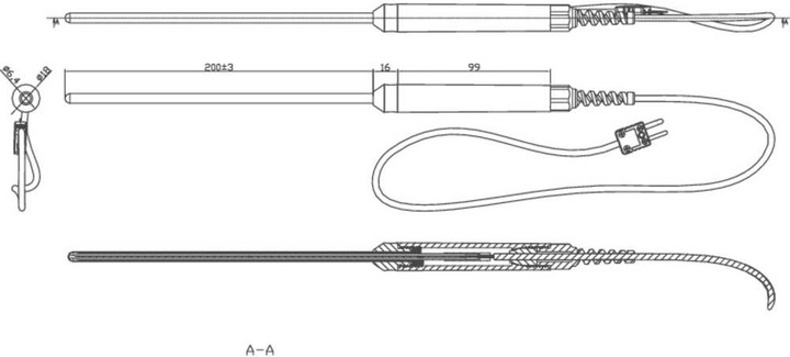 Produktbild Voltcraft Temperatur Tauchfühler K-Typ TP-208 (Thermometer)