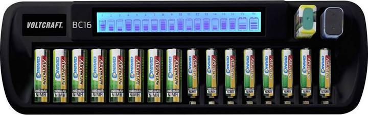 Voltcraft Caricatore per celle rotonde BC16 (1 pz., 9V Block, AAA, AA, Batteria + Caricabatterie)