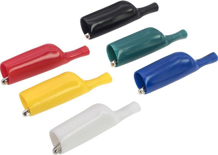 Actual product image Voltcraft Crocodile clips for 2 mm plug 6-pack (Microphone Clip)